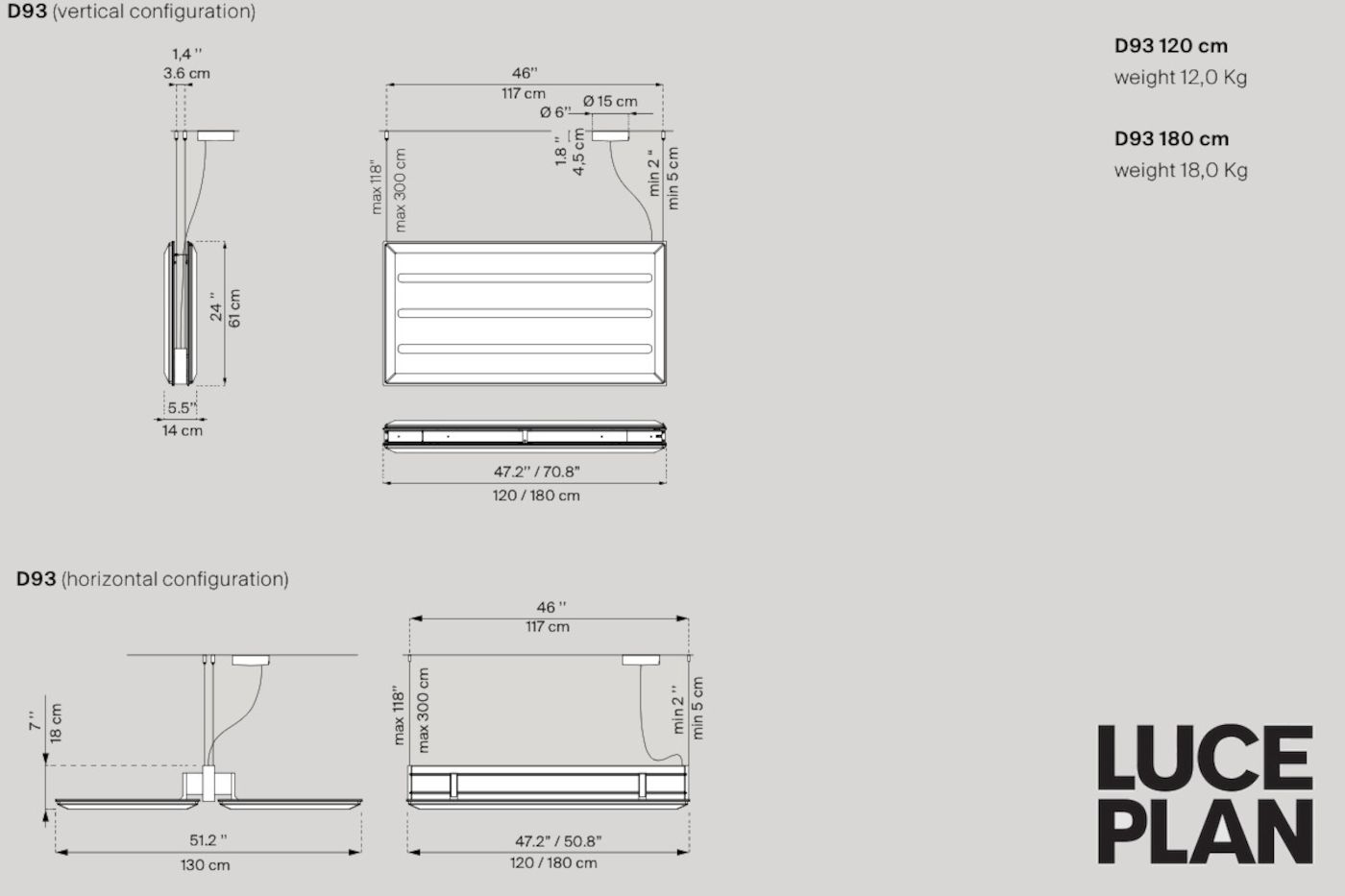 Diade 120 cm hanglamp