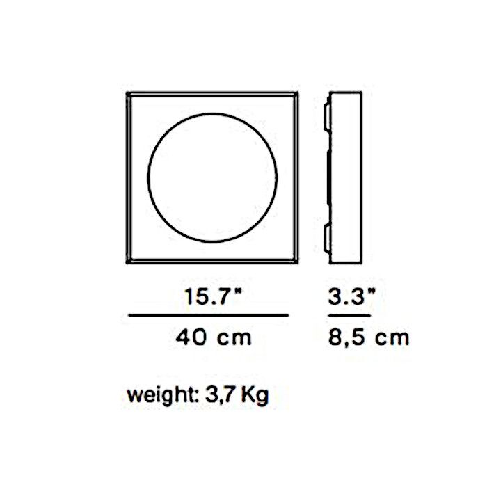 Cassette wandlamp/plafondlamp