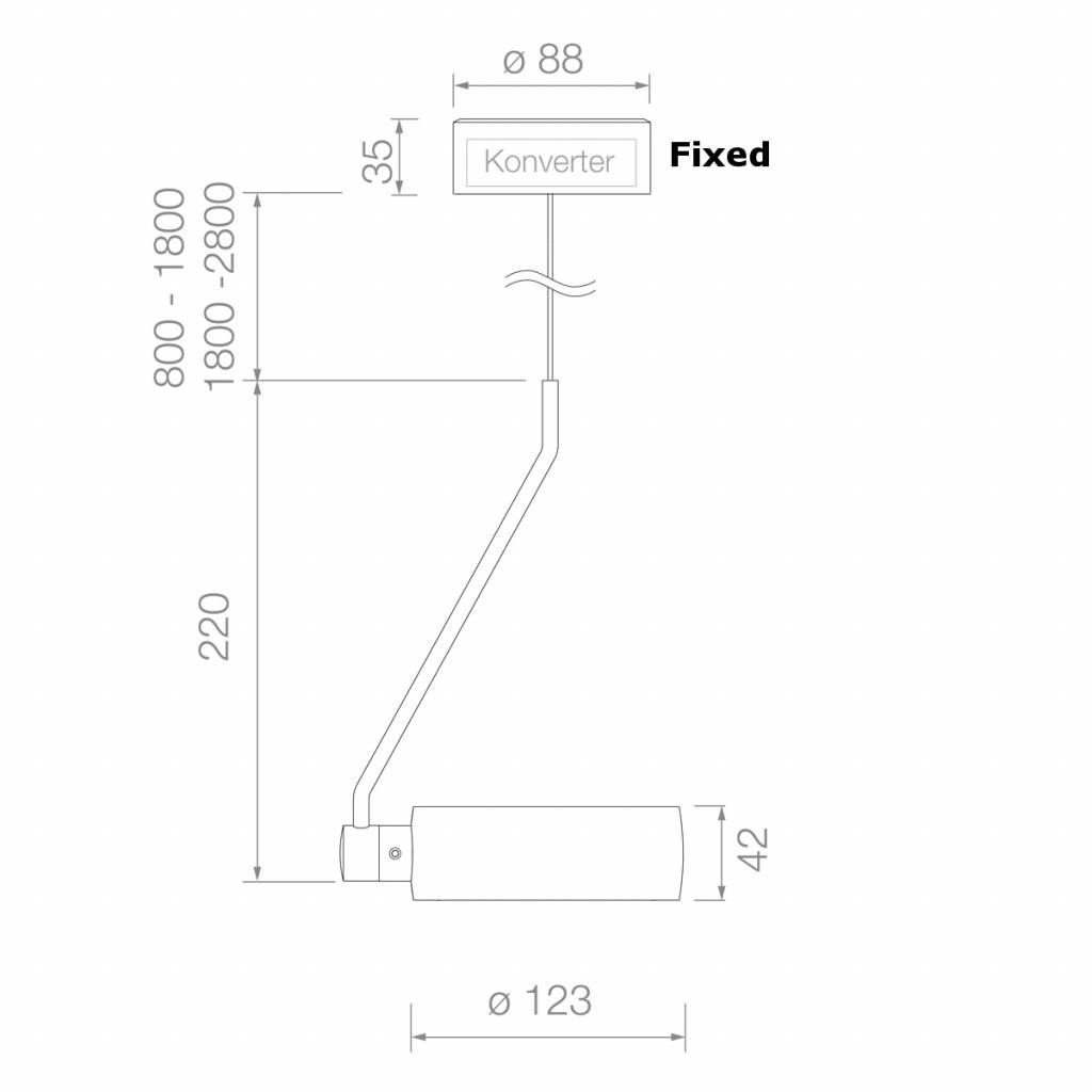 Sento Filo hanglamp. Mat zwart