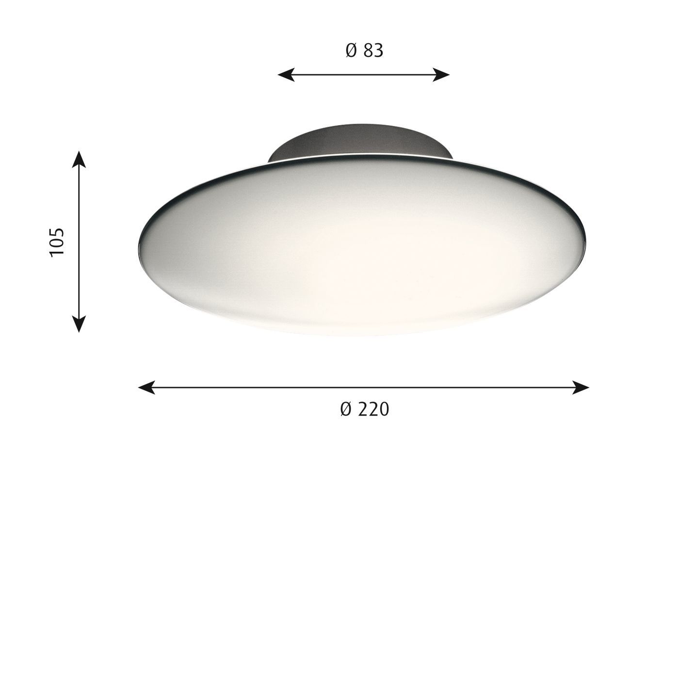 AJ Eklipta Ø 35 wand/plafondlamp 