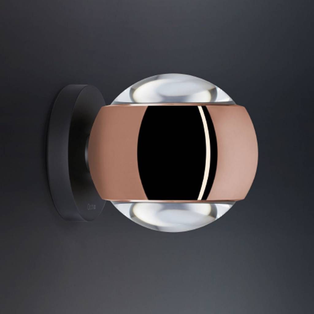 io verticale wandlamp. Rose goud