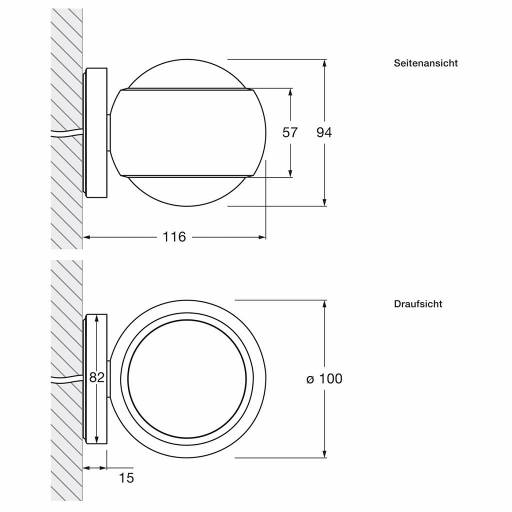 io verticale wandlamp. Mat zwart