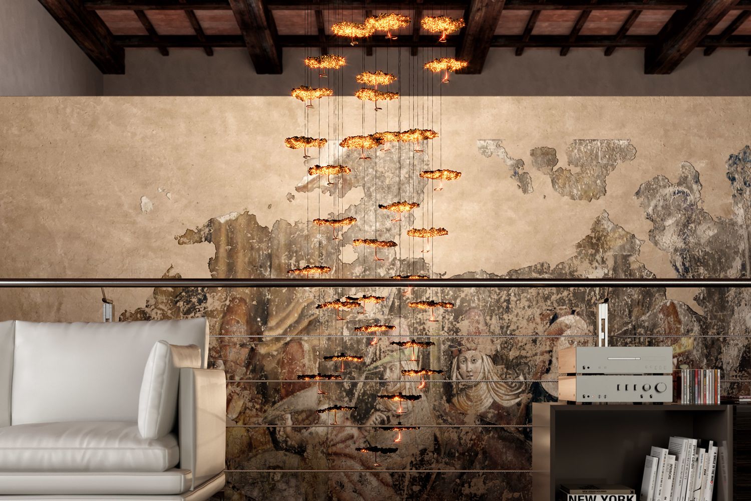 Gold Moon Chandelier hanglamp
