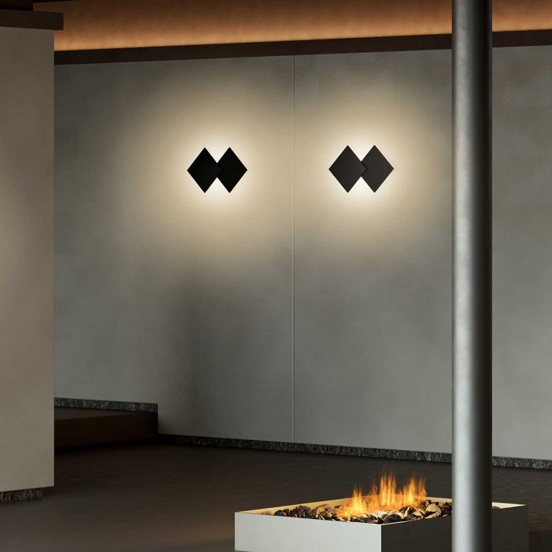 Puzzle double square wand/plafondlamp  