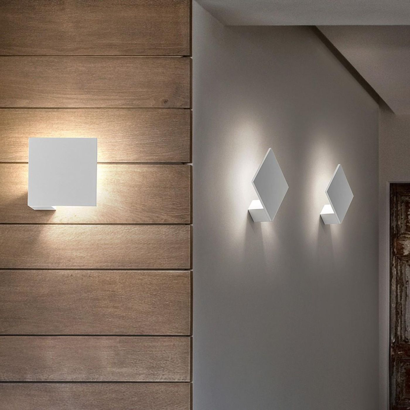 Puzzle single square wand/plafondlamp 