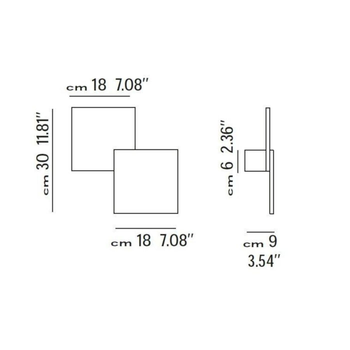 Puzzle double square wand/plafondlamp  