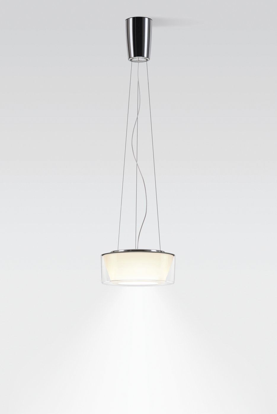 Curling hanglamp: Rope. Transparant/cilinder L   