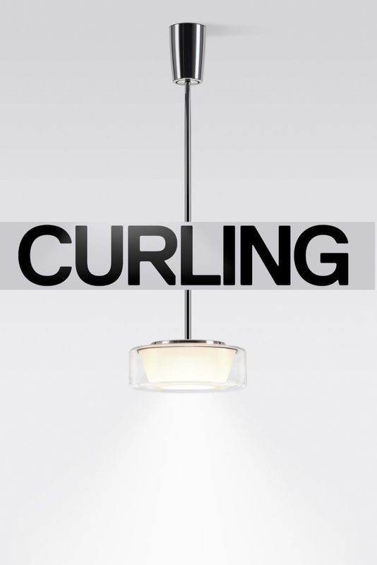 Curling hanglamp: Tube. Transparant/cilinder L   