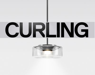 Curling hanglamp: Tube. Transparant L
