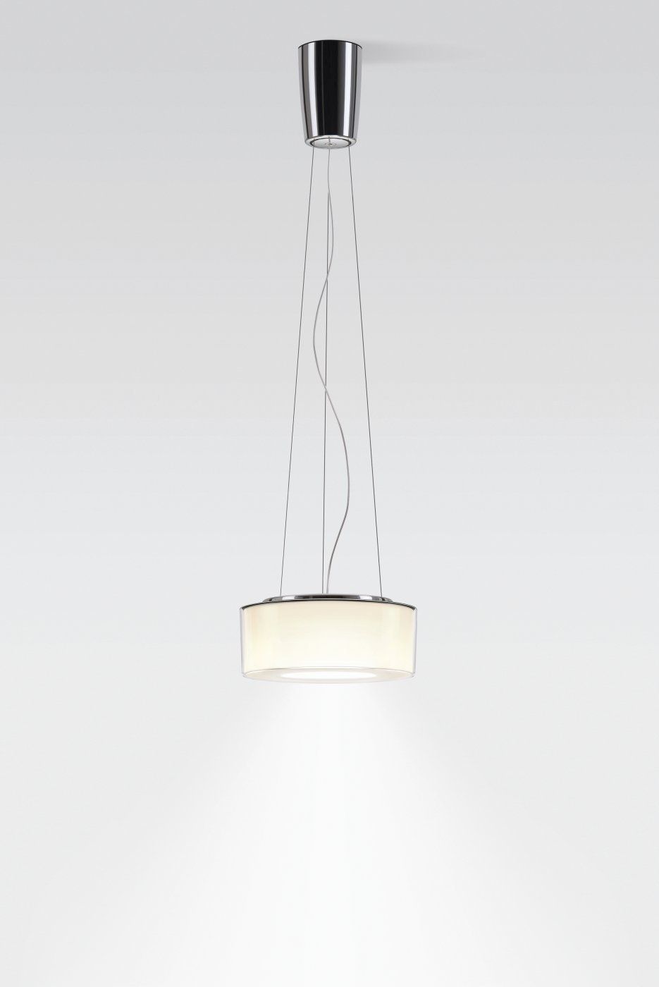 Curling hanglamp: Rope Transparant/conisch L  
