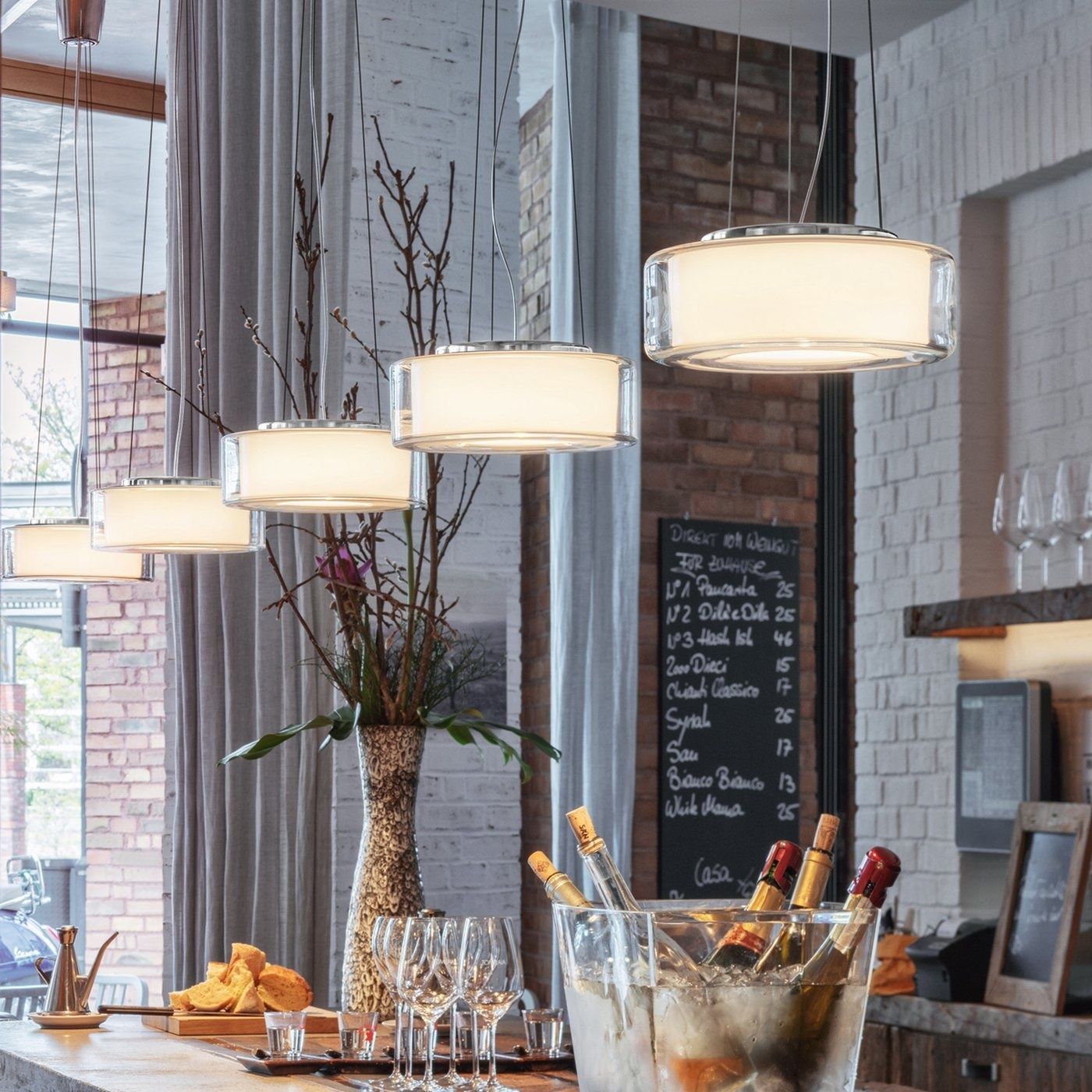 Curling hanglamp: Rope Transparant/conisch L  
