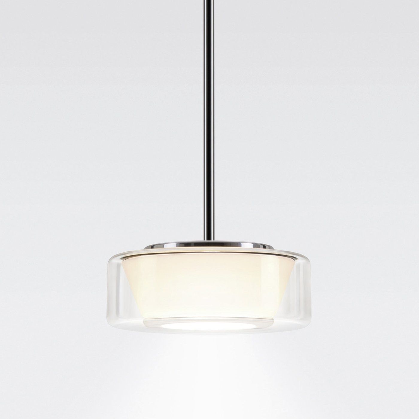 Curling hanglamp: Tube. Transparant/cilinder L   