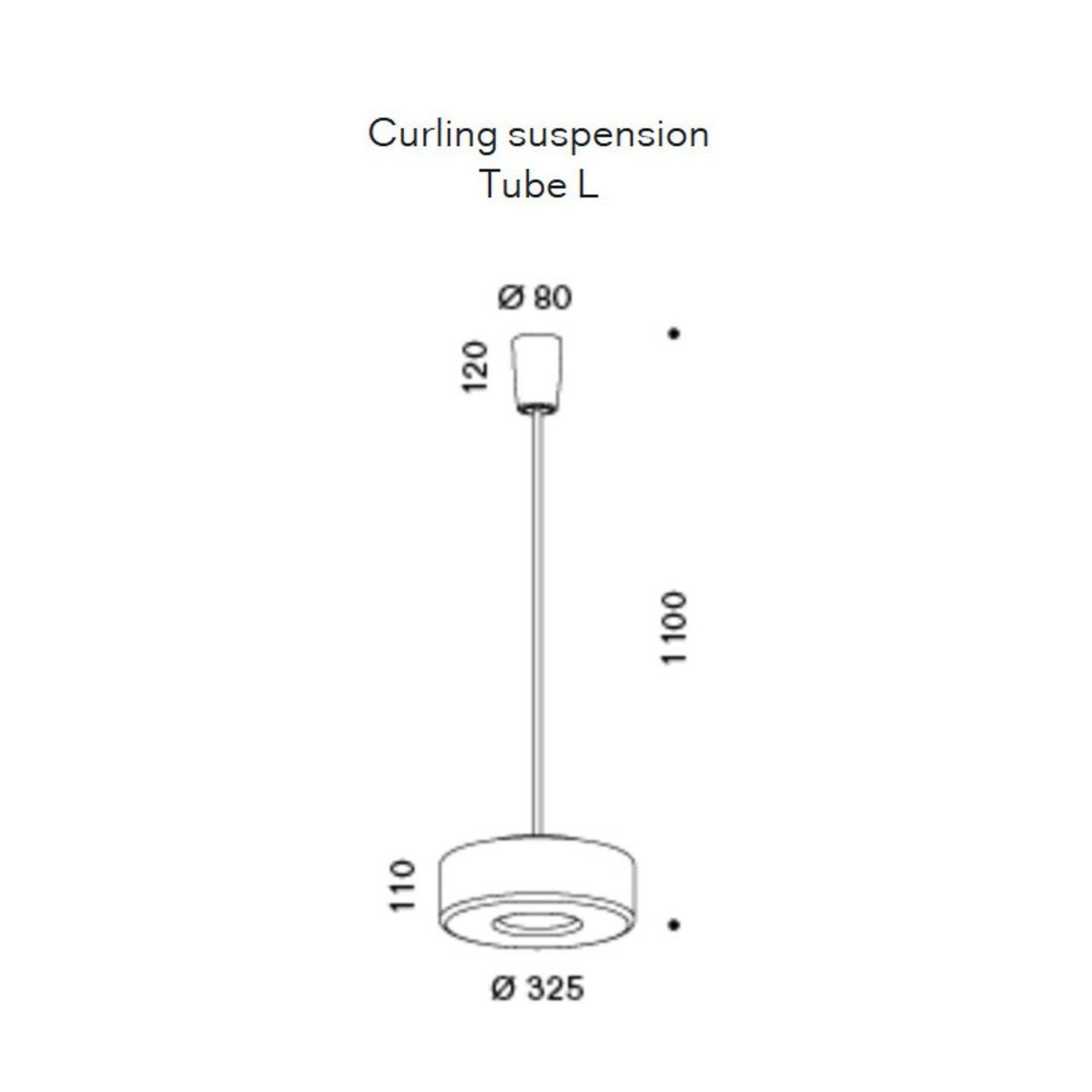 Curling hanglamp: Tube. Transparant L