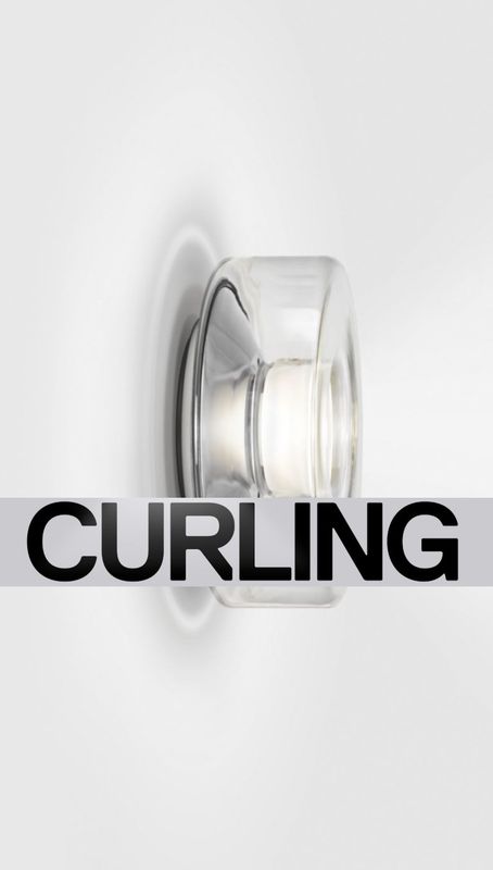 Curling wandlamp: Transparant M
