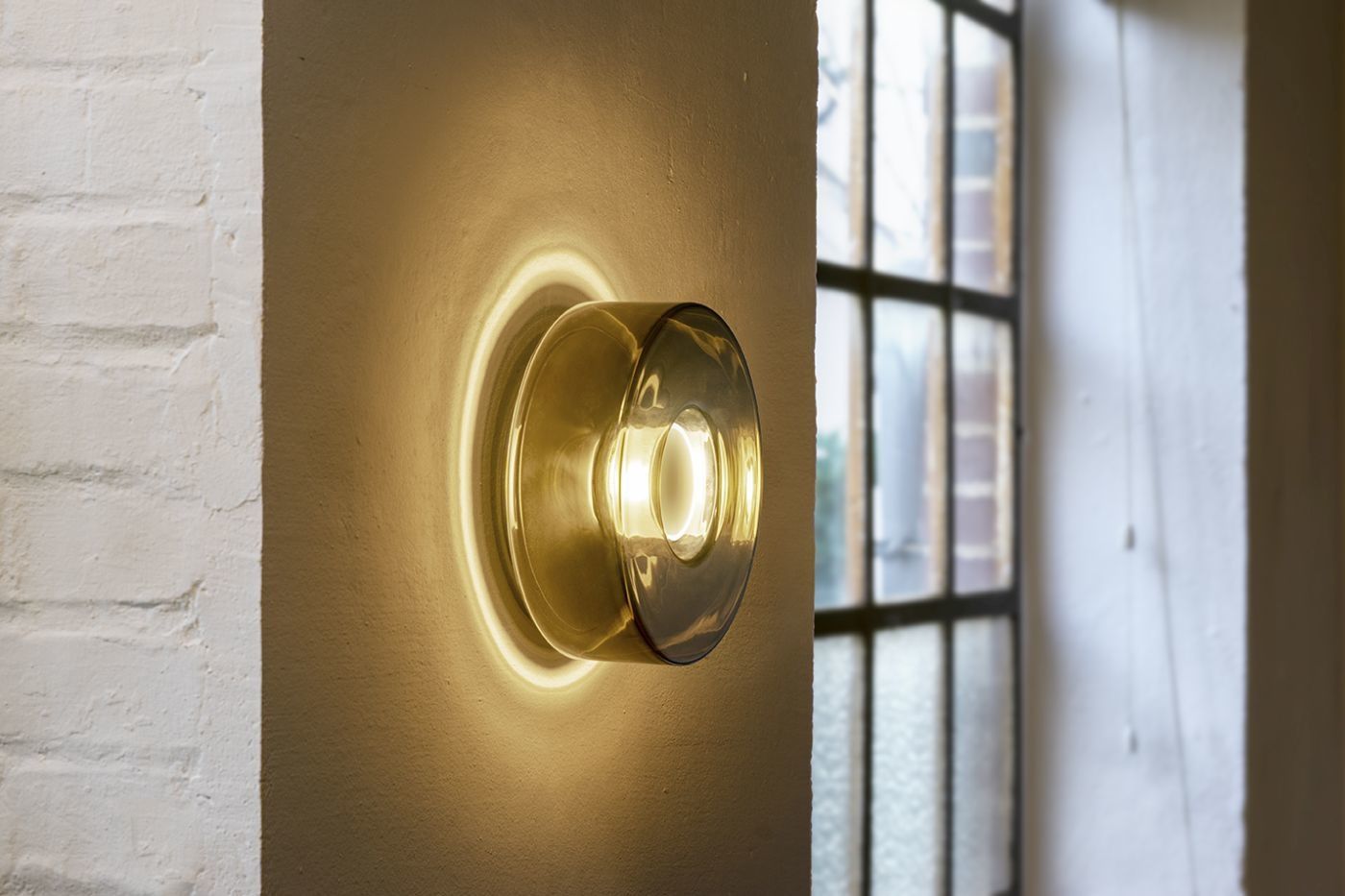 Curling wandlamp: Zilver M