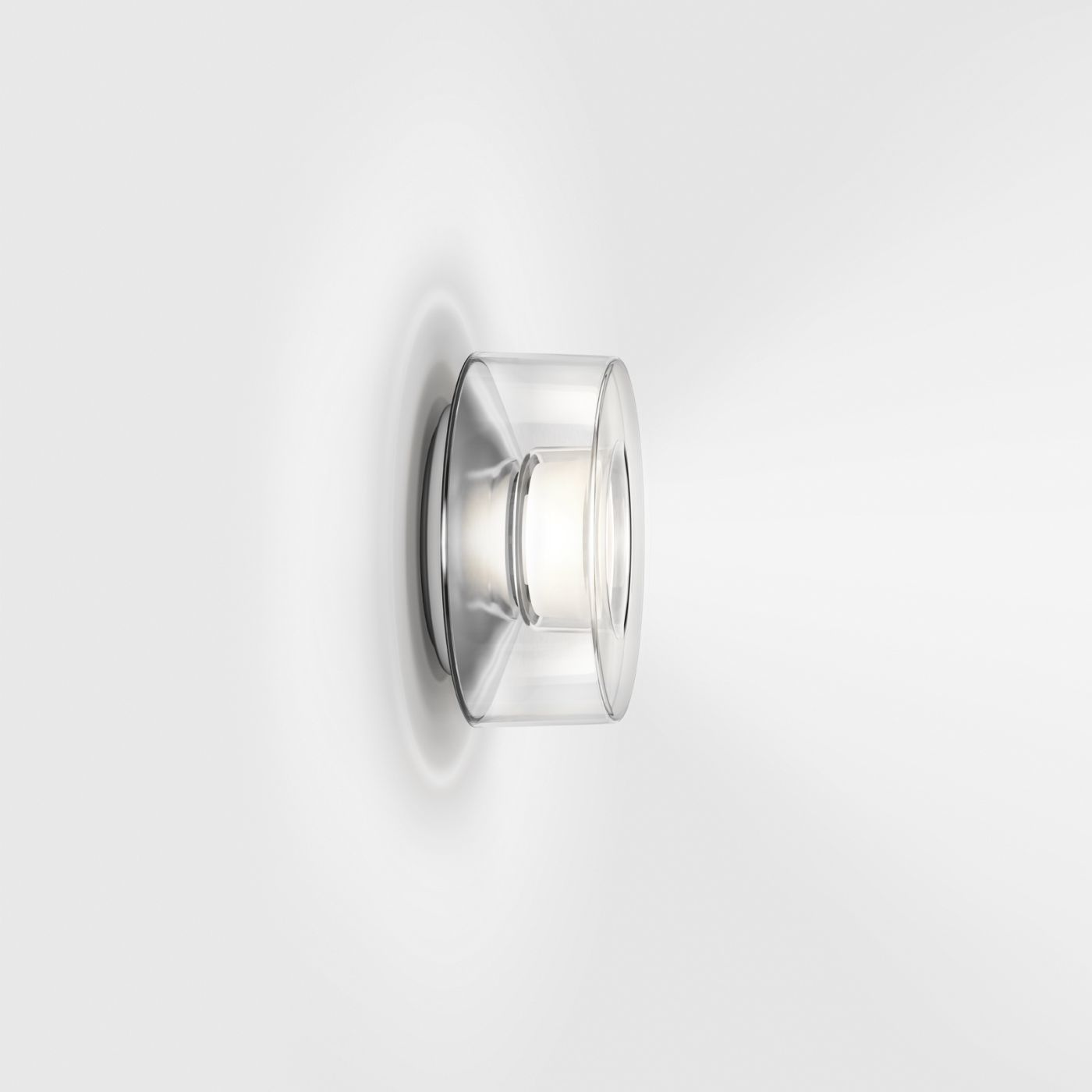 Curling wandlamp: Transparant M