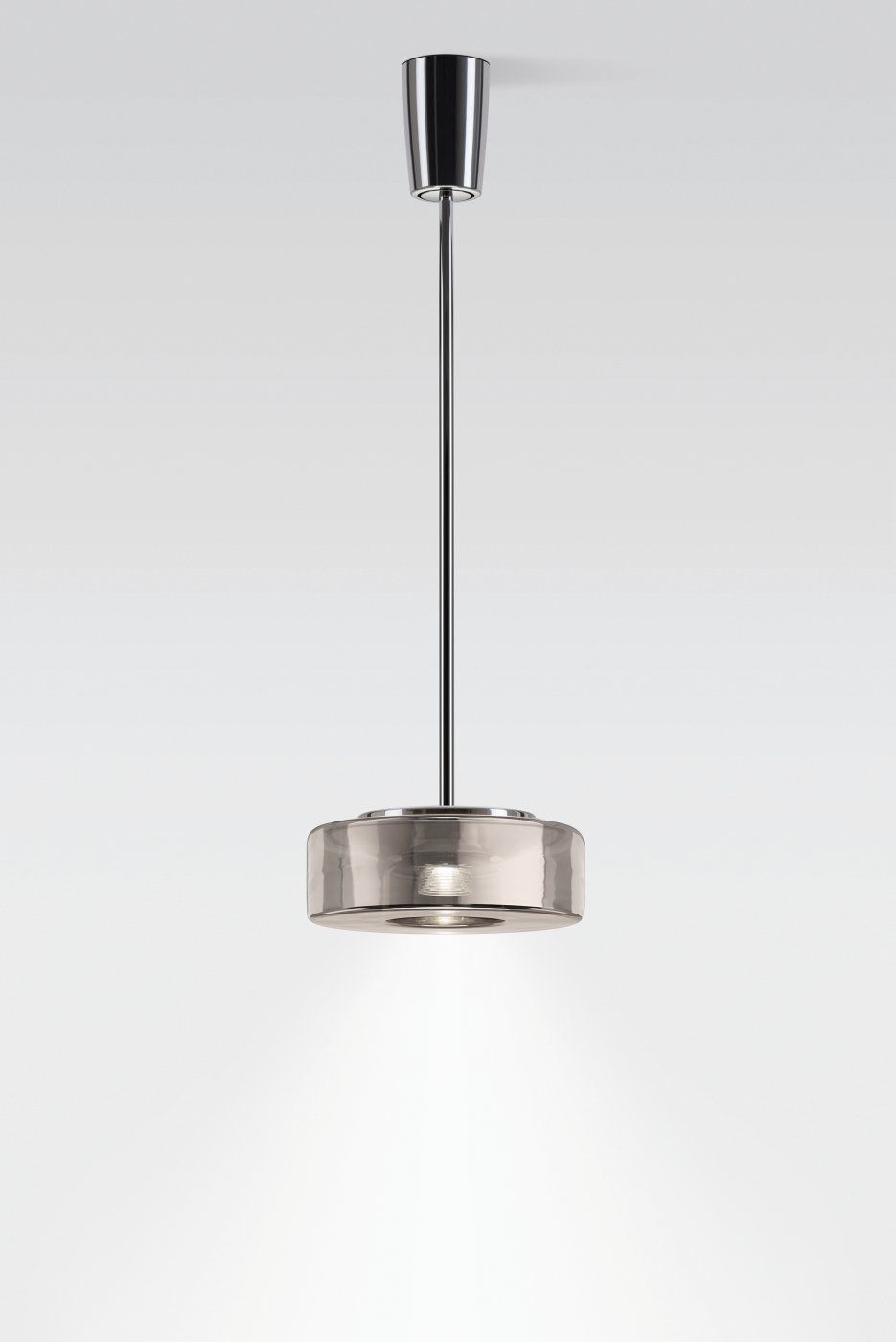 Curling hanglamp: Tube. Zilver S 