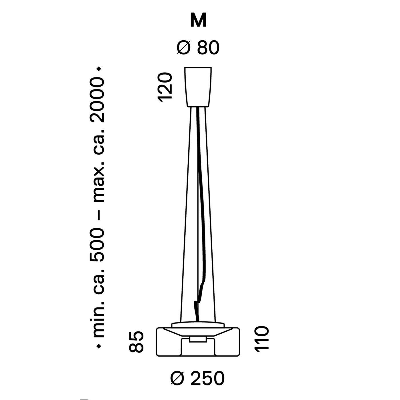 Curling hanglamp: Rope Opaal M