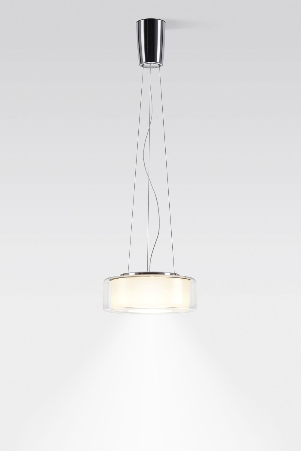 Curling hanglamp: Rope Transparant/cilinder. S