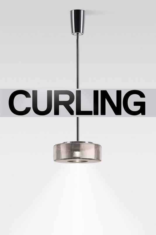 Curling hanglamp: Tube. Zilver S 