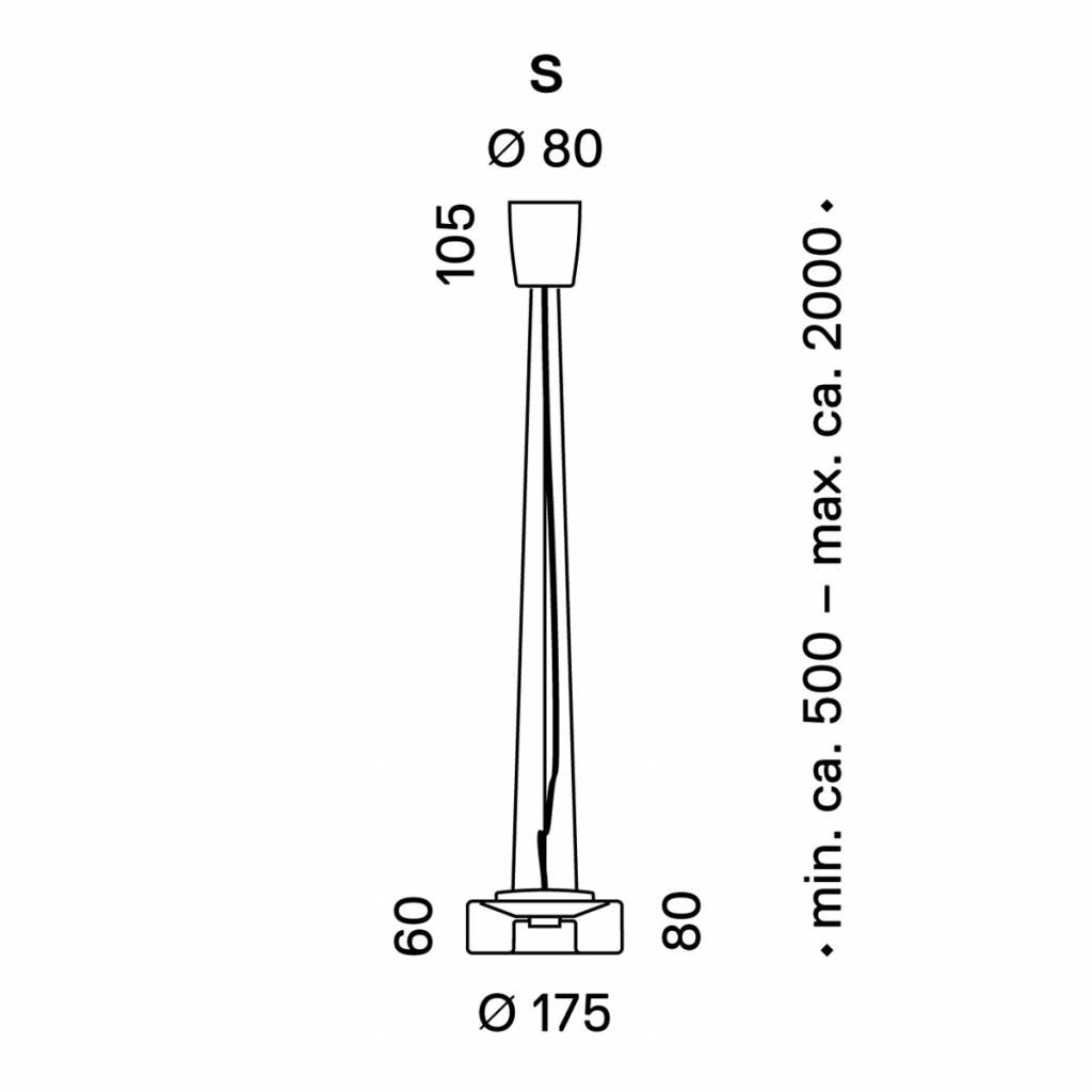 Curling hanglamp: Rope opaal S 