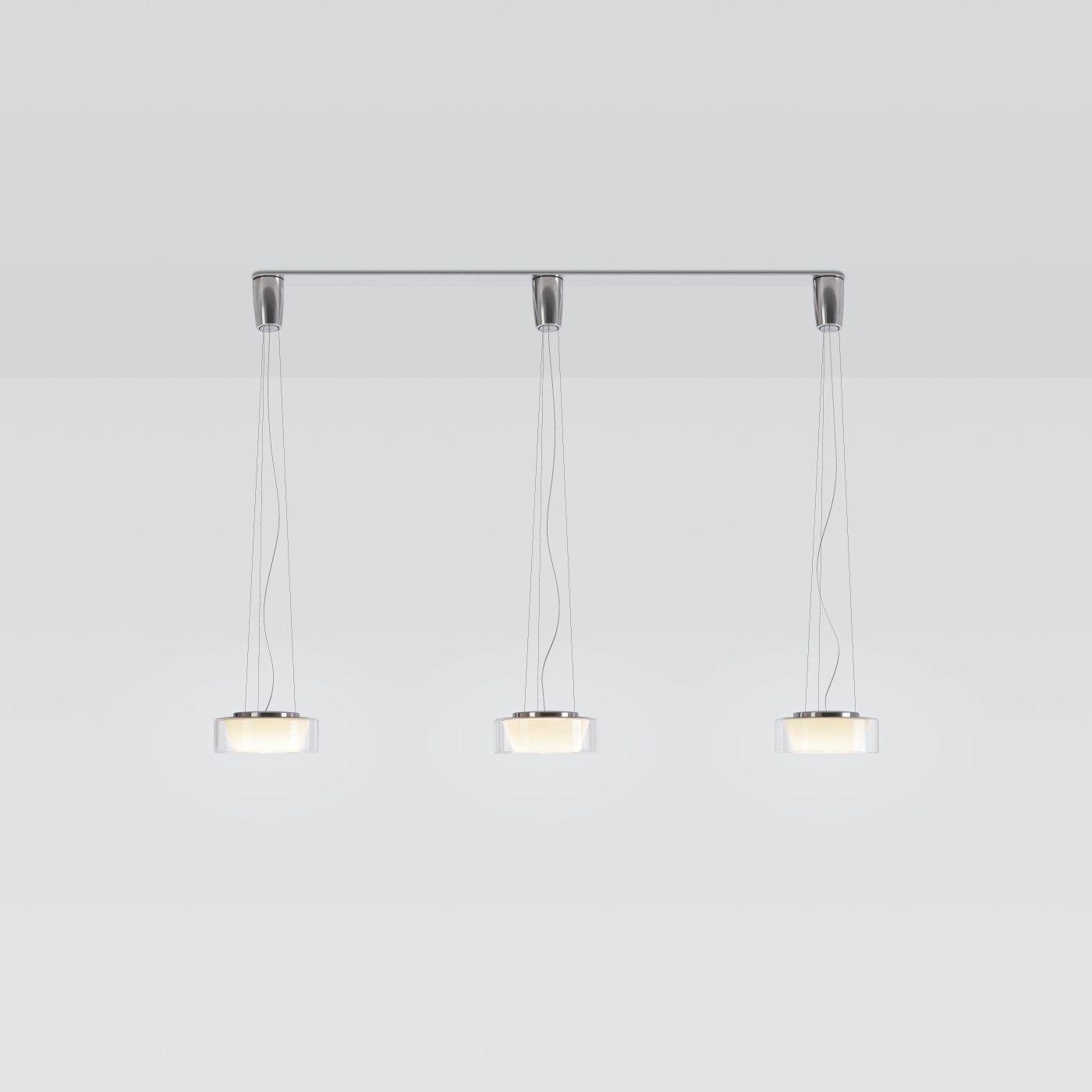 Curling hanglamp. Rope Transparant/conisch  S