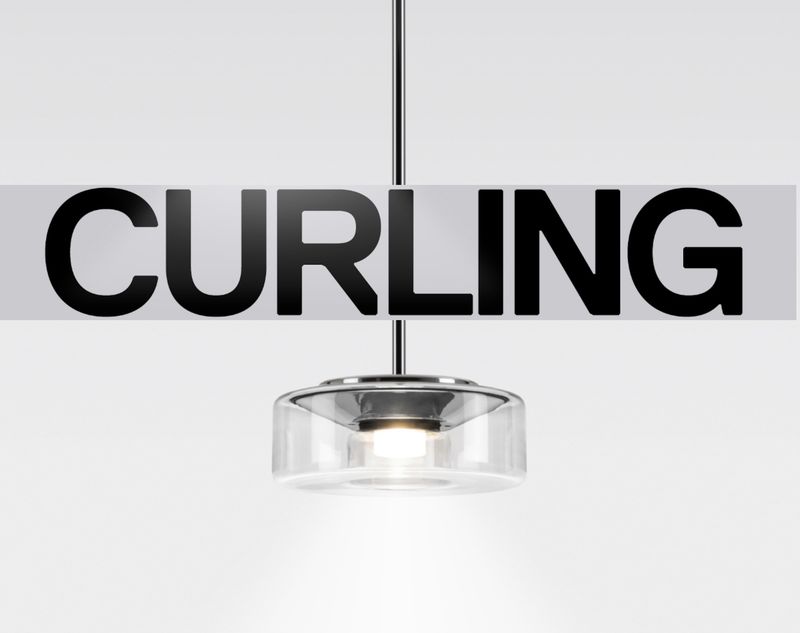 Curling hanglamp: Tube. Transparant M