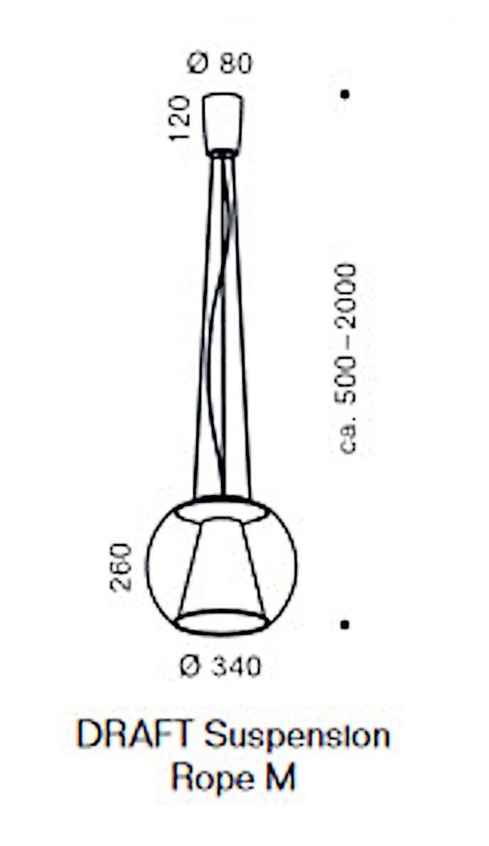 Draft hanglamp. Rope M