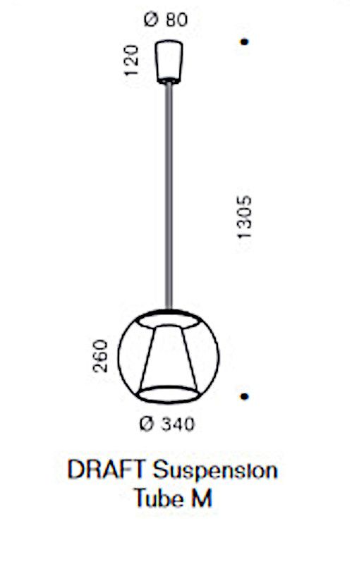 Draft hanglamp. Tube M