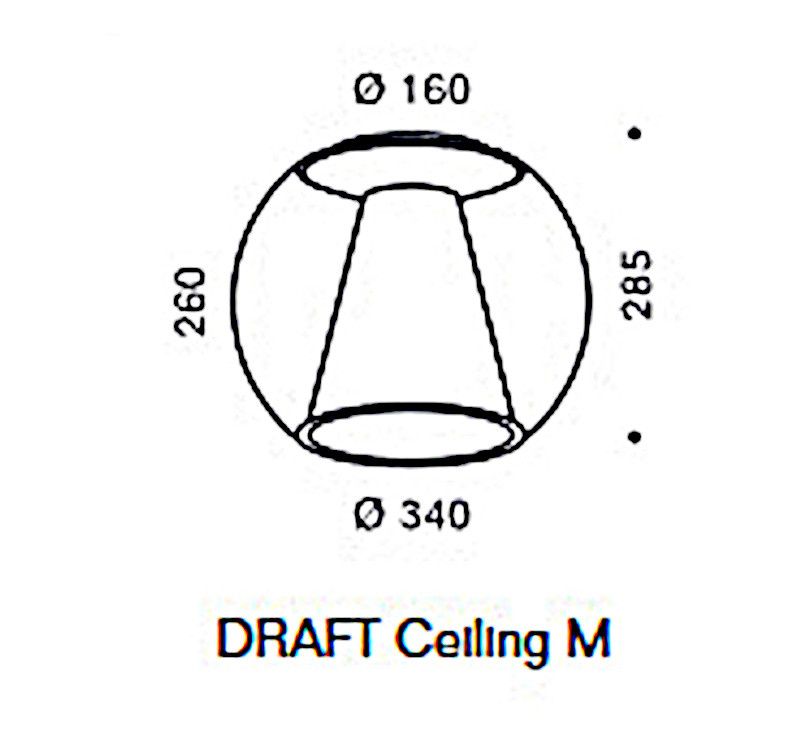 Draf plafondlamp. M