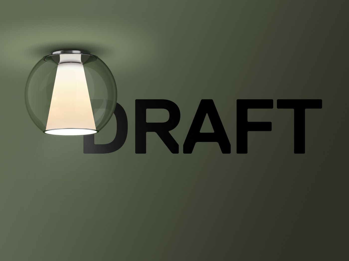 Draft plafondlamp. S