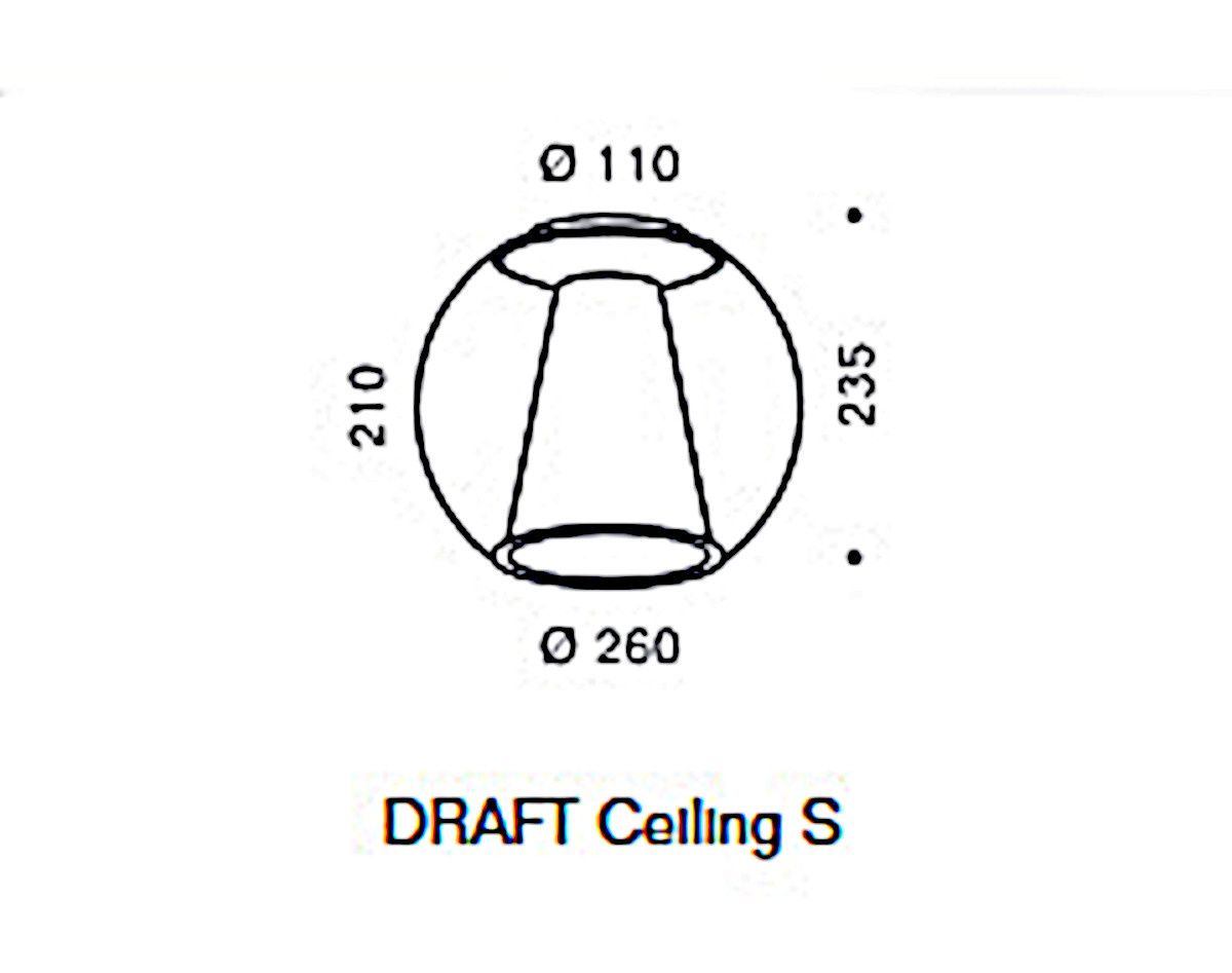 Draft plafondlamp. S
