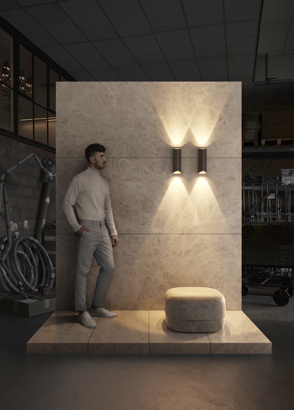 Clark wandlamp led up/down