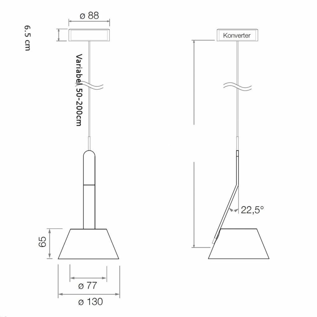 Lei sospeso hanglamp. Rose goud