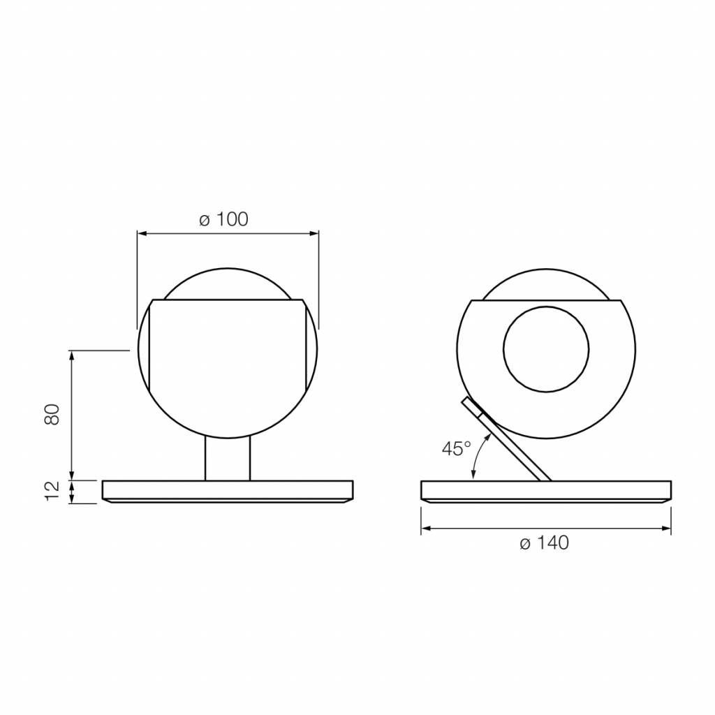 io 3d basso. vloerlamp. Rose goud  
