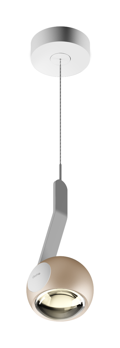 io 3d sospeso. hanglamp. Mat goud