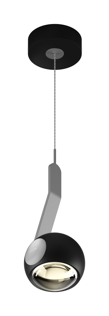 io 3d sospeso. hanglamp. Mat zwart