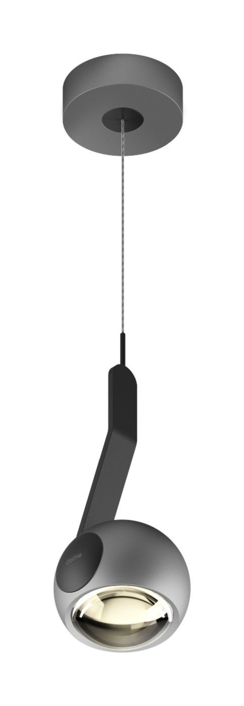 io 3d sospeso. hanglamp. Mat chroom