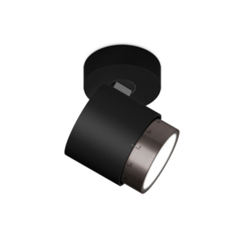 Lui Pico zoom wandlamp. Mat zwart