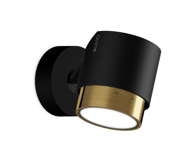 Lui Pico zoom wandlamp. Mat zwart