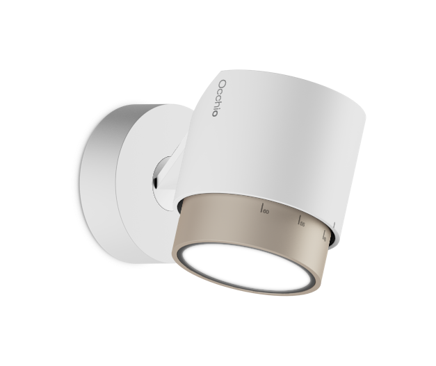 Lui Pico zoom wandlamp. Mat wit