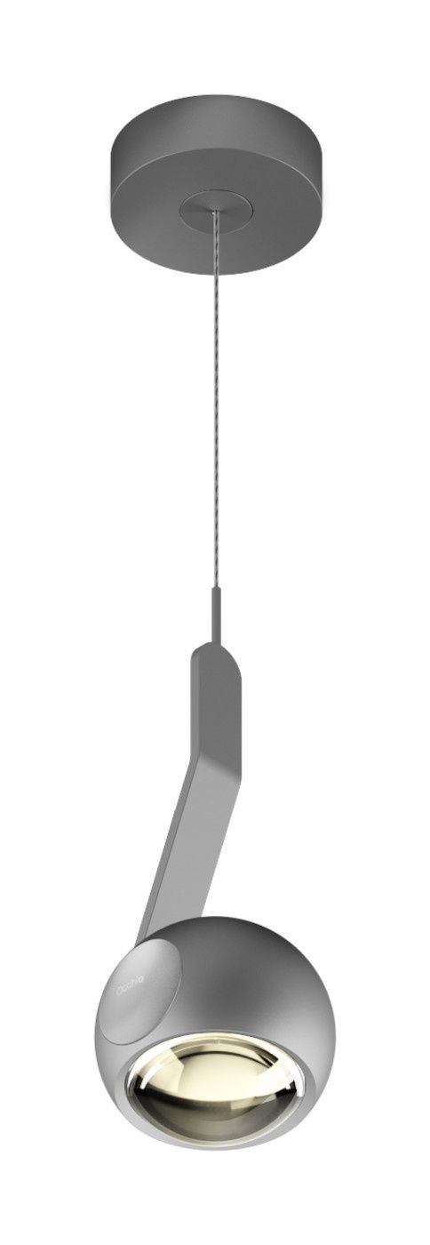 io 3d sospeso. hanglamp. Mat chroom