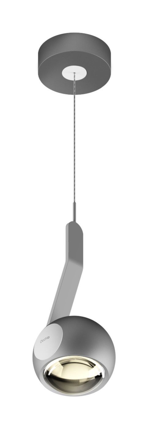 io 3d sospeso. hanglamp. Mat chroom