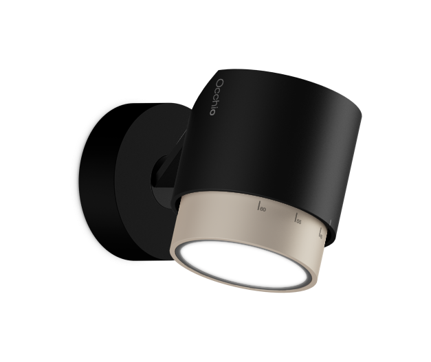 Lui Pico zoom wandlamp. Mat zwart