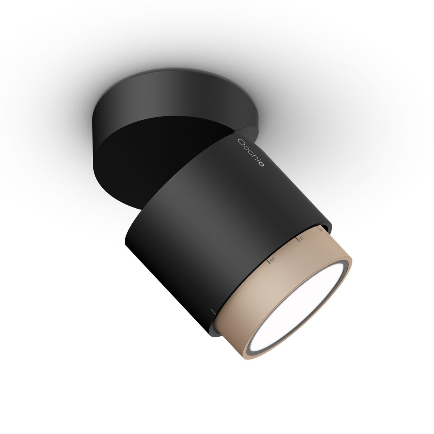 Lui volto Volt plafondlamp.  Mat zwart