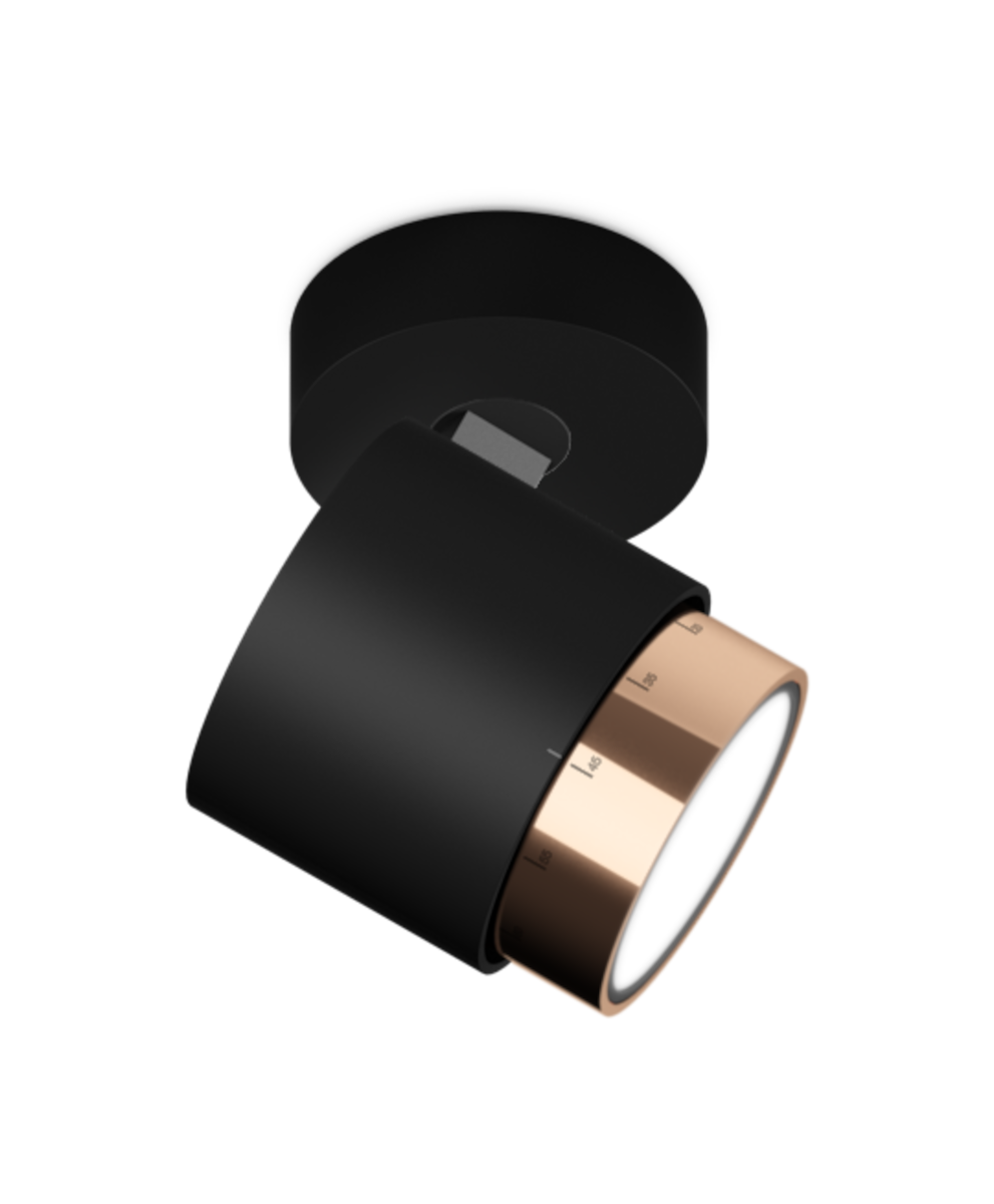 Lui Pico zoom wandlamp. Mat zwart