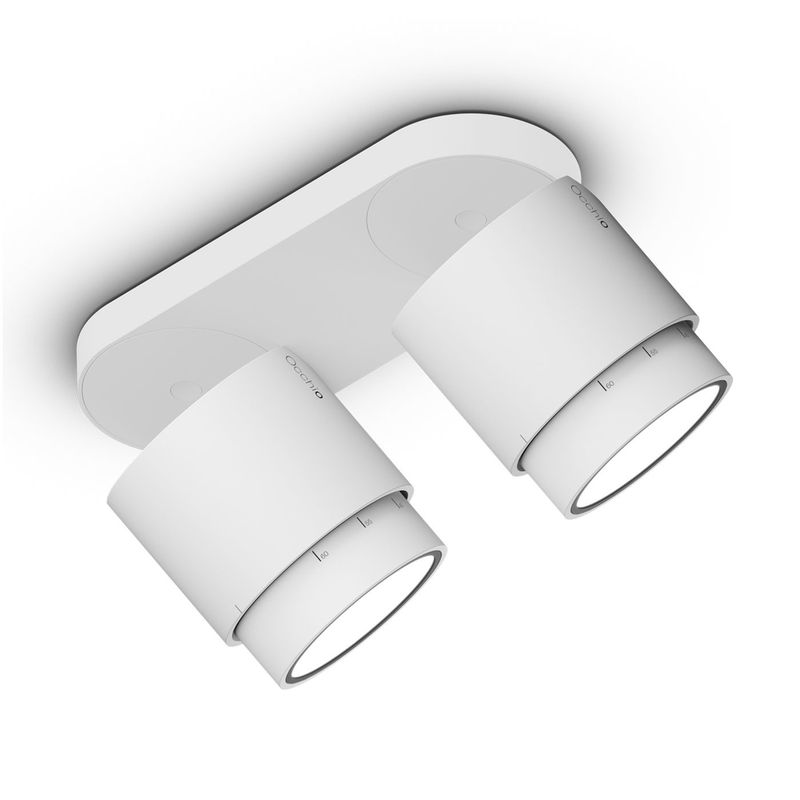 Lui alto doppio Volt zoom plafondlamp.  Wit