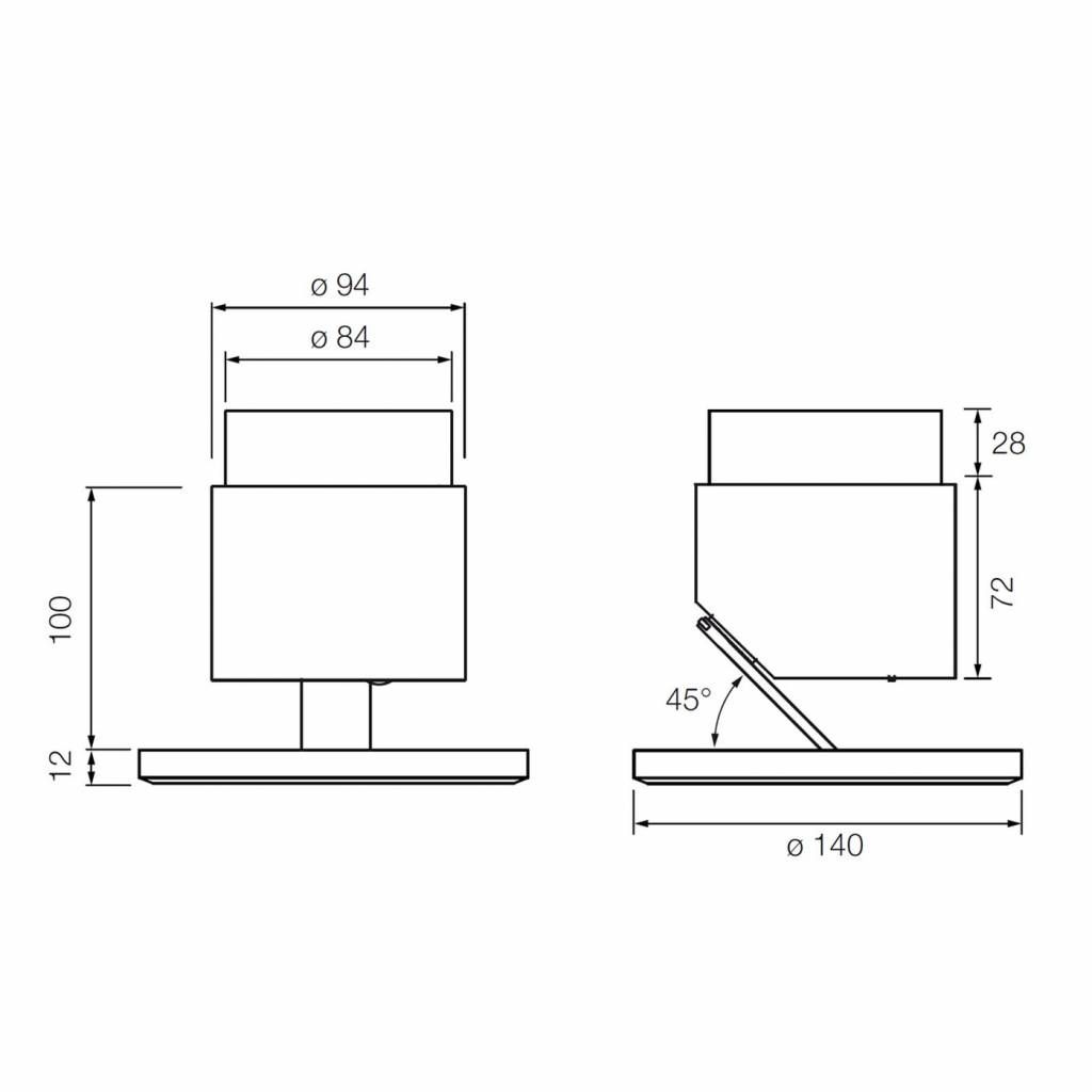 Lui 3d Basso Zoom vloerlamp.  Mat zwart