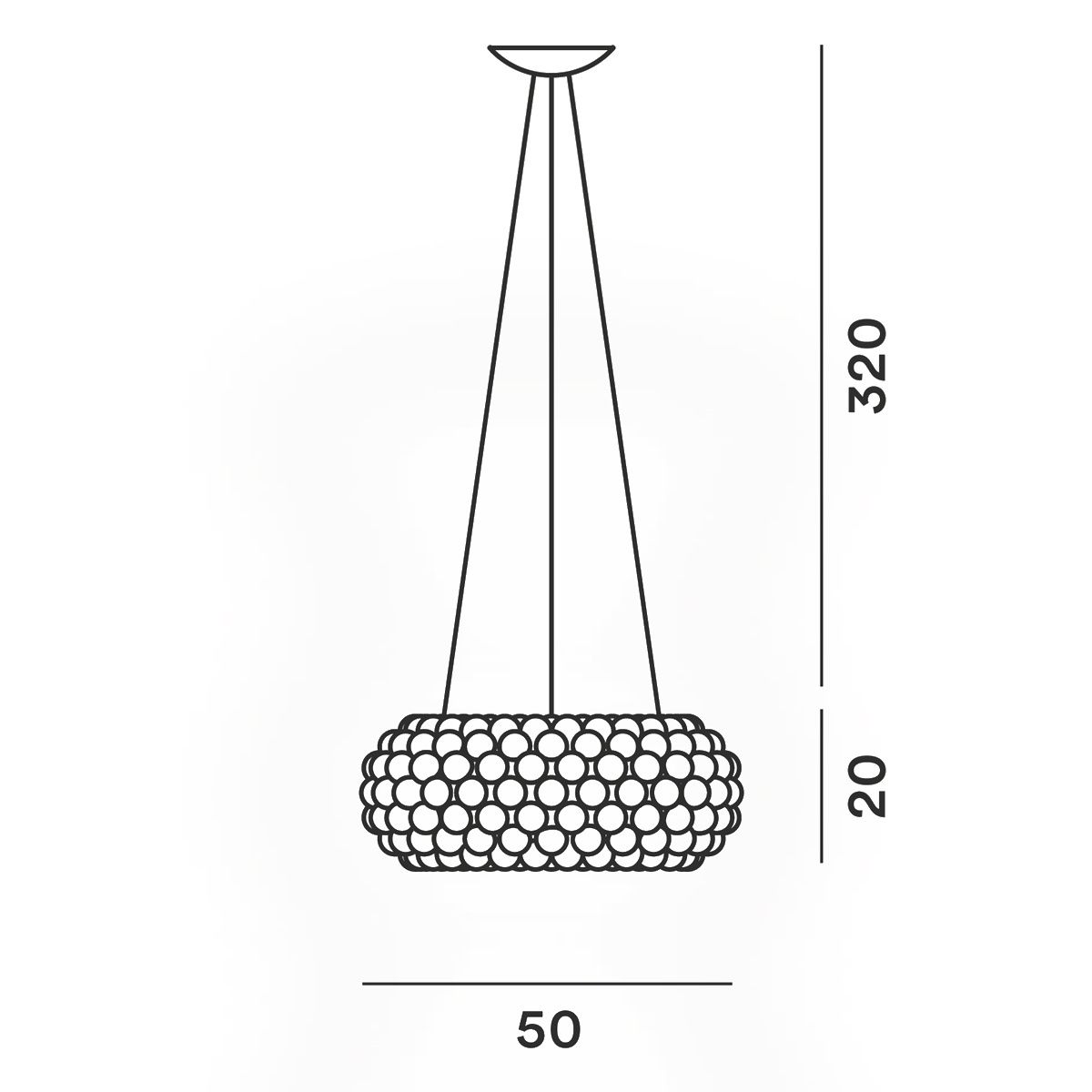 Caboche Plus Media hanglamp  