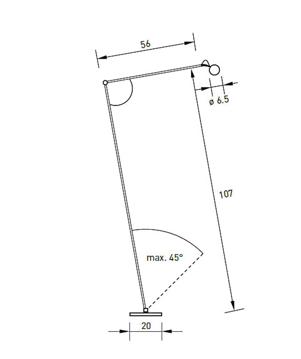 Basica 936 Task led vloerlamp  
